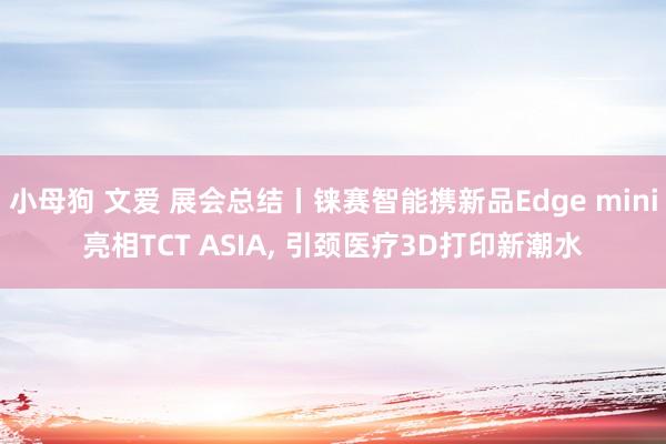 小母狗 文爱 展会总结丨铼赛智能携新品Edge mini亮相TCT ASIA， 引颈医疗3D打印新潮水